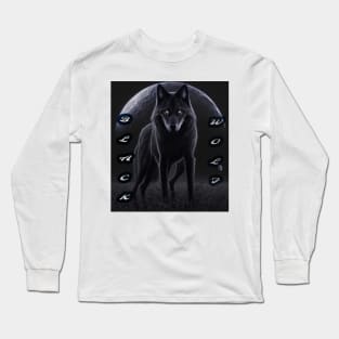 black wolf Long Sleeve T-Shirt